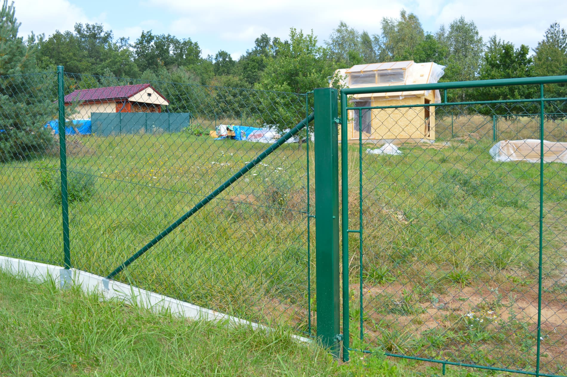 čtyřhranné pletivo zelené poplastované